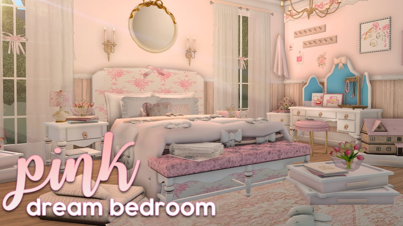 BLOXBURG| Pink Coquette Dream Bedroom (House Build) - YouTube