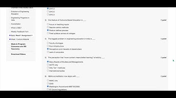 📚 NPTEL OBE and Accreditation - Week 1 Assignment Solution | Answers ✅