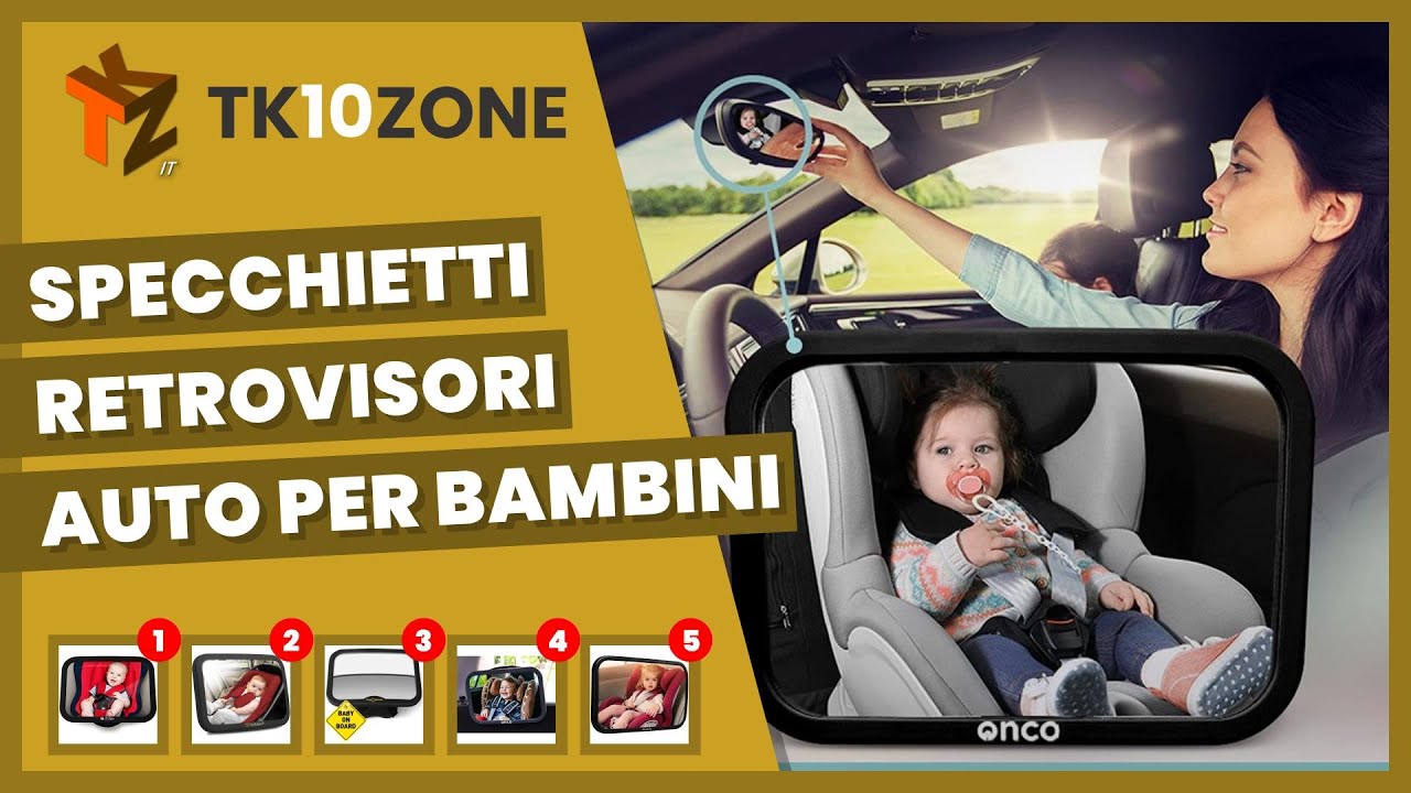 Specchietto Retrovisore Bambini,Regolabile A 360° Specchio Auto