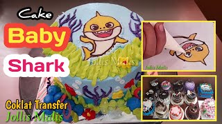 Kue ultah anak gambar baby shark cantik | baby shark cake | jollis malis