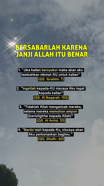 bersabarlah karena janji Allah itu benar #quotes #reminder #fyp