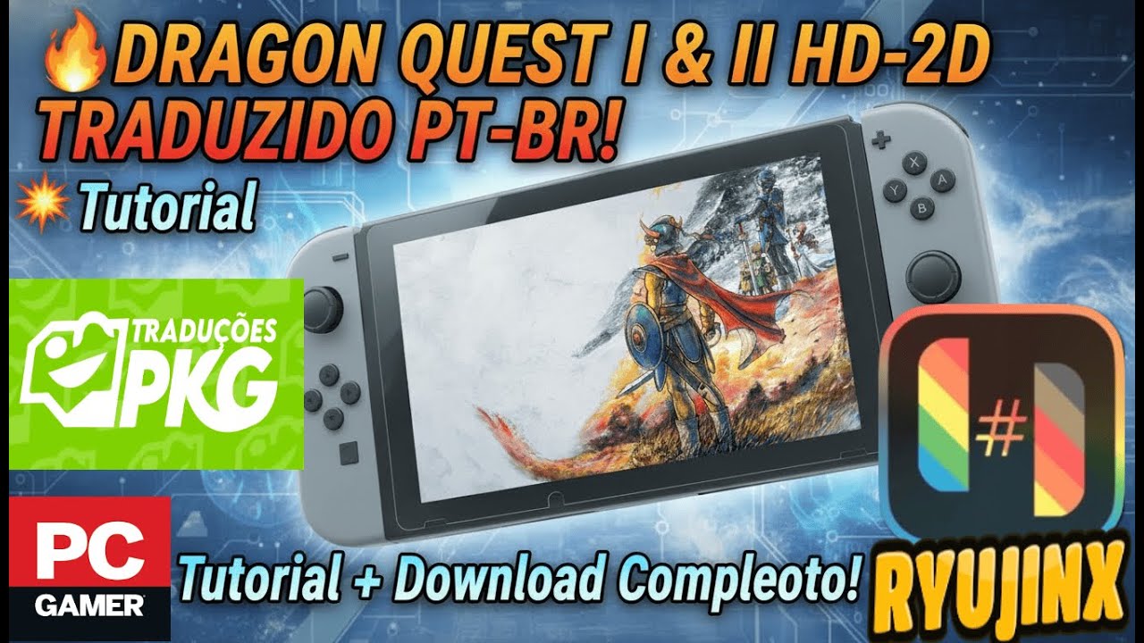 🔥DRAGON QUEST I & II HD 2D TRADUZIDO PT BR!💥Tutorial + Download Completo! 🎮