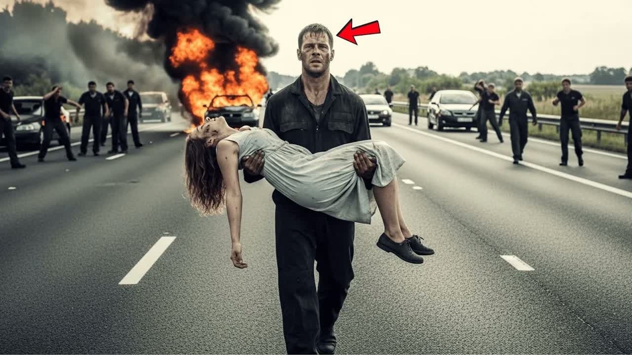 L’Auto Della Milionaria Prese Fuoco Sulla Strada —Un Meccanico Senza Tetto Arrivò E Le Salvò La