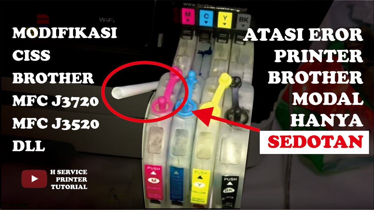 MODIFIKASI INFUS PRINTER BROTHER MFC J3720 J3520 DLL ( juga penjelasan