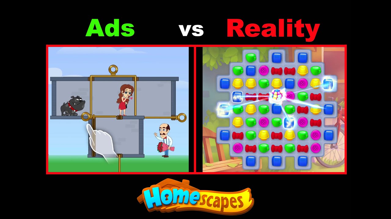 Homescapes Ads vs Reality Gameplay Homescapes Gmae Review Gravity