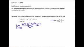 Famous Calculus - 2.2 Notes Example 4: End Behavior Net Worth