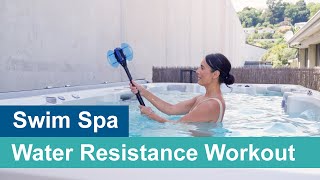 How to use an AquaSwing Trainer for Aquafitness in a Swim Spa