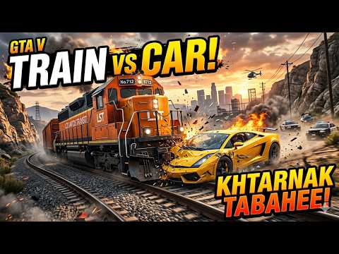 GTA 5 LIVE | Train vs 100 Luxury Cars 😱🔥 कौन बचेगा?