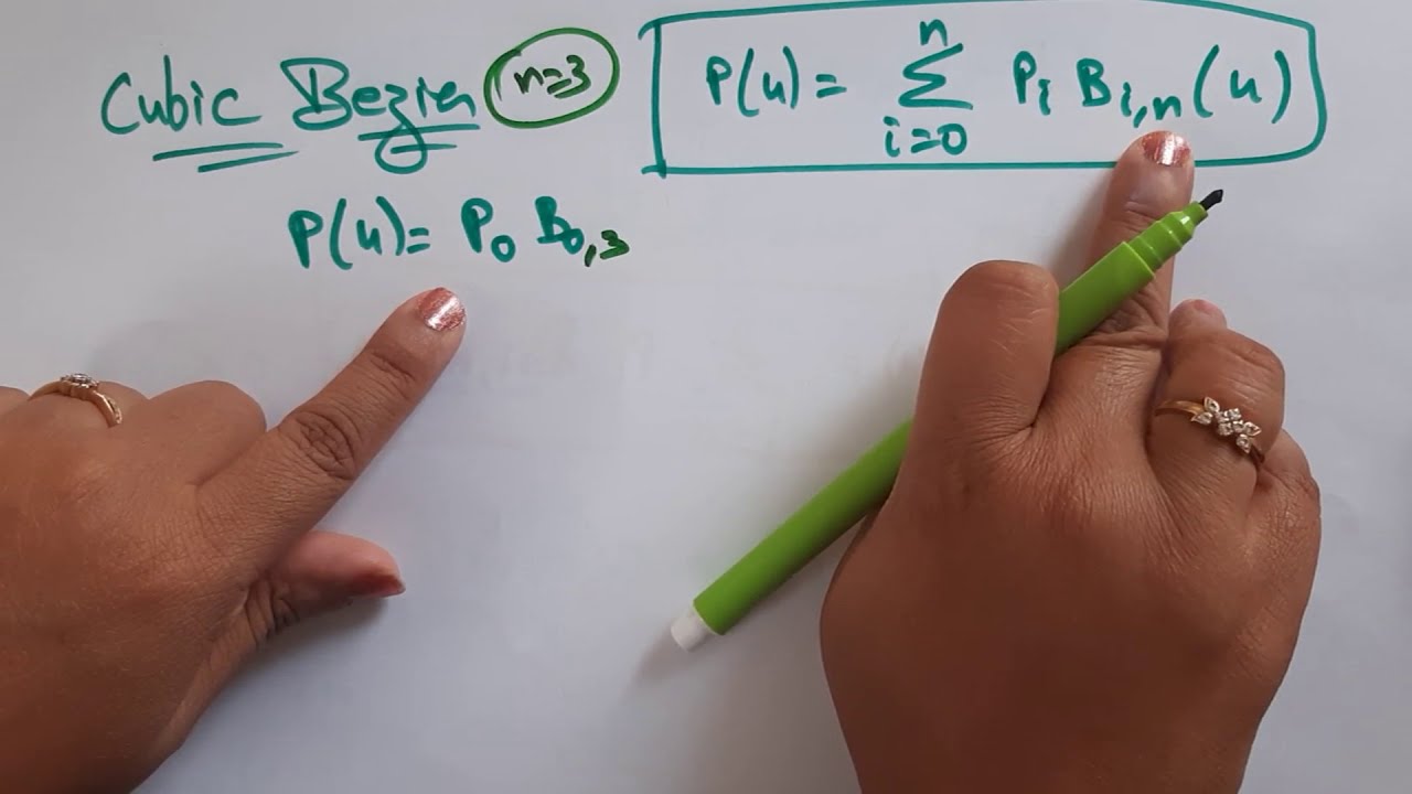 Bezier Curve Derivation in Computer Graphics | CG | Lec-43 | Bhanu pray