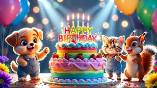 Happy Birthday To You 🎂 | DJ Remix Violin 🎻 | Cute Pets Birthday Dance Party 🐶🐱🎉