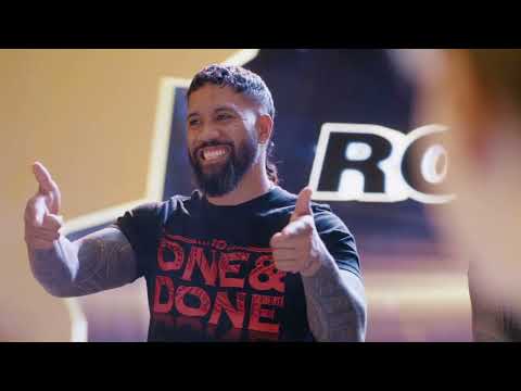 WWE SuperCard- Wrestlemania Spot featuring Roman Reigns and the Usos