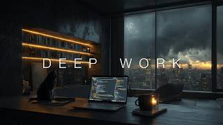 Deep Work Music｜Cold Sync Dark Workspace for Late Night Coding