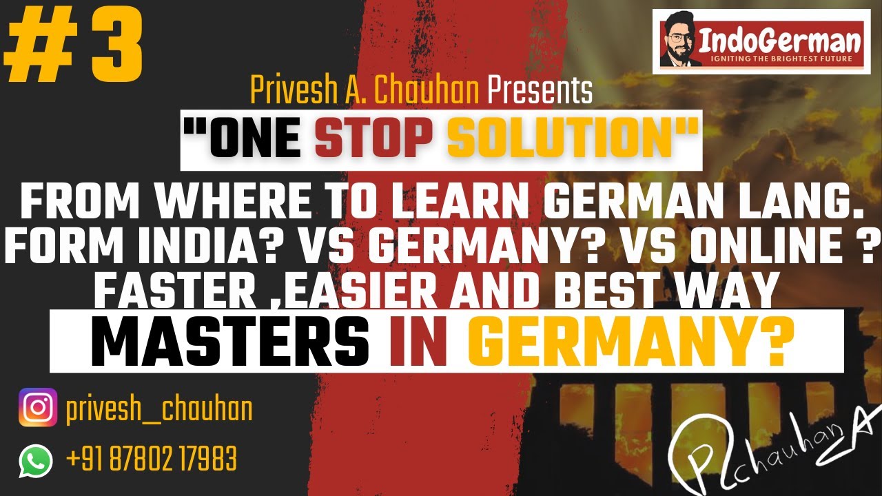 #3 Should you learn German in India or in Germany? | faster ,easier and best way +91 8780217983