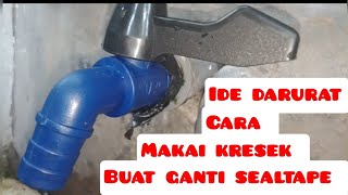 How to Use a Plastic Bag as a Substitute for Thread Seal Tape When Installing a Faucet in an Emer...