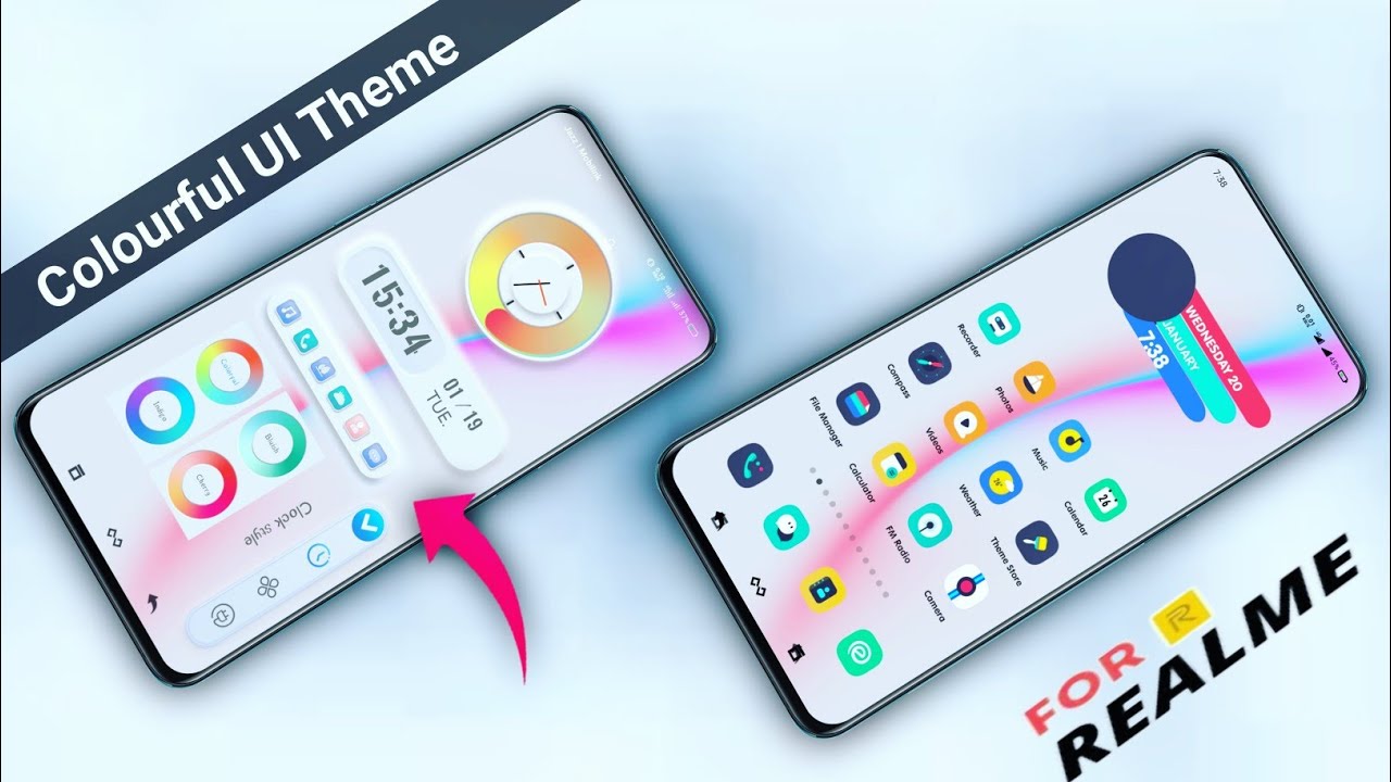 Colorful UI Theme theme for oppo and realme || new interface || oppo and realme themes || realme ui