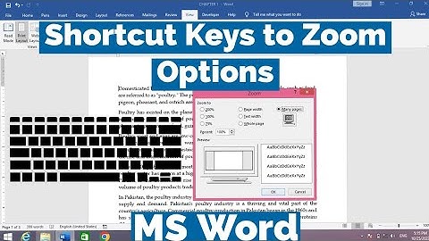 Shortcut Keys to Zoom in and Zoom out in MS Word | Shortcut Keys to Zoom Options in MS Word