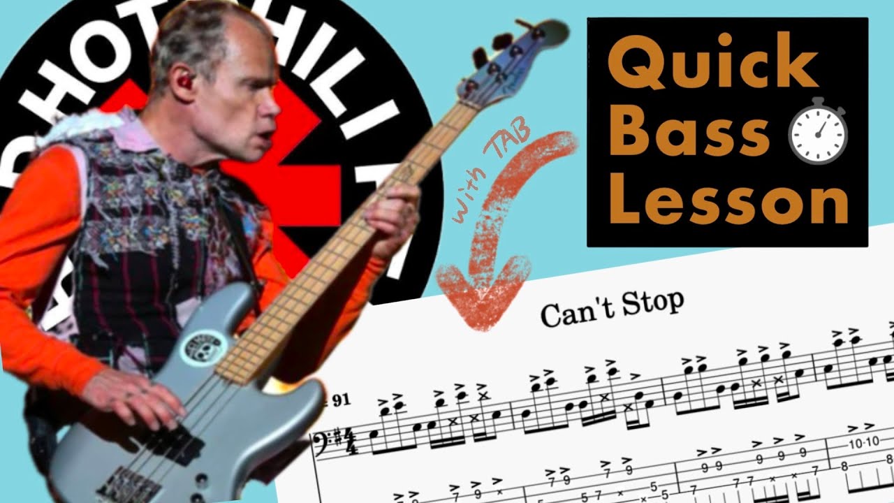 Can’t Stop(Bass Cover) - Red Hot Chili Peppers(with TABS) - YouTube