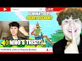 I Stream Sniped my LITTLE BROTHER on a SECRET ACCOUNT! (Fortnite)