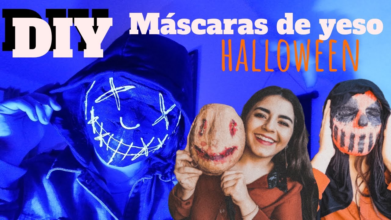 COMO HACER MASCARAS DE YESO CON VENDAS? de terror para HALLOWEEN🎃 - YouTube