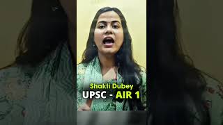 UPSC topper shakti Dubey air 1 #upscexamprep #upsc #onlyiashindimedium #pw #pwians #pw_talks #ias