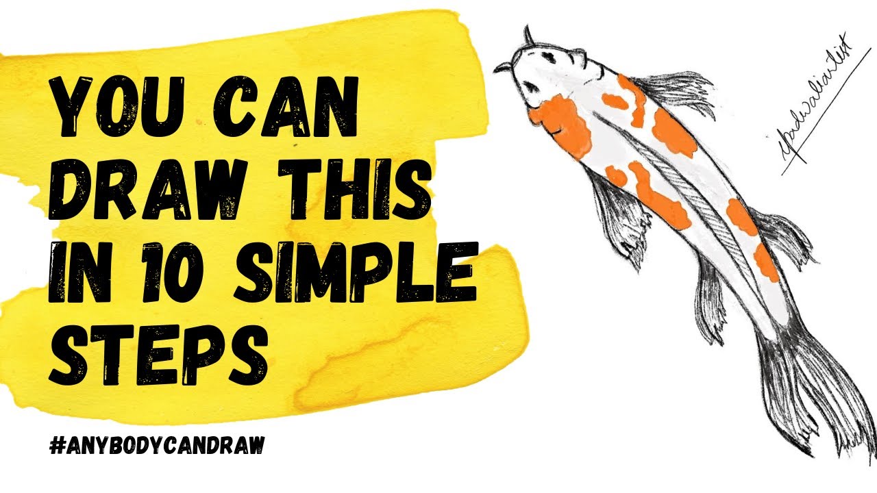 Procreate Koi Fish Tutorial Anybody Can Draw : Koi Fish in 10 Easy Steps | Koi Fish Procreate Step ...