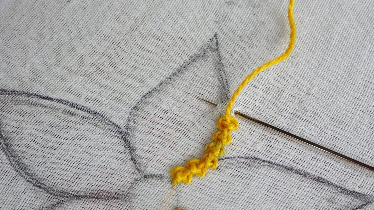 hand embroidery: flower design | modern flower embroidery