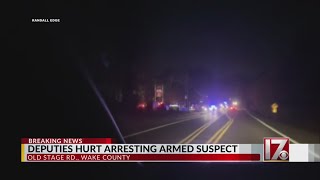 2 Wake County deputies suffer minor injuries after catching man armed with knife