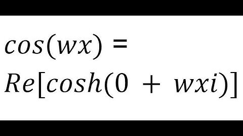 Cosine vs  Complex Hyperbolic Cosine in Google Sheets and Excel using COMPLEX IMREAL IMCOSH COS