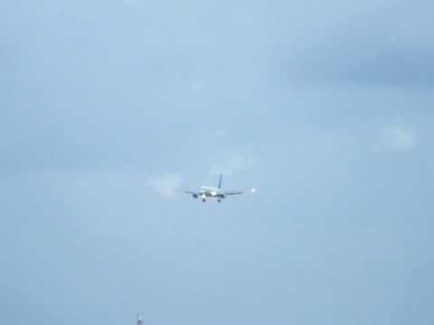 Air Astana 757-200 landing at schiphol @18R