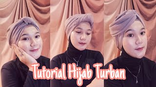 #TutorialmemakaiTurban Tutorial memakai Turban menggunakan hijab segi empat || Rinaa Kurn