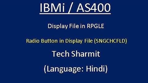 IBMi (AS400) - Radio Button in Display File #RPGLE #AS400 #IBMi