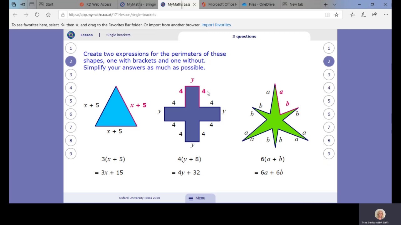 Year 8, Expanding single brackets, 26th June YouTube