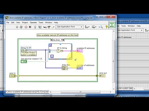 LabVIEW code: Show available IP addresses (walk-through)