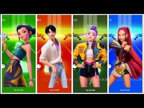 K POP DEMON HUNTERS 🎮 SAJA BOYS 🎙️ TILES HOP EDM RUSH 🔥