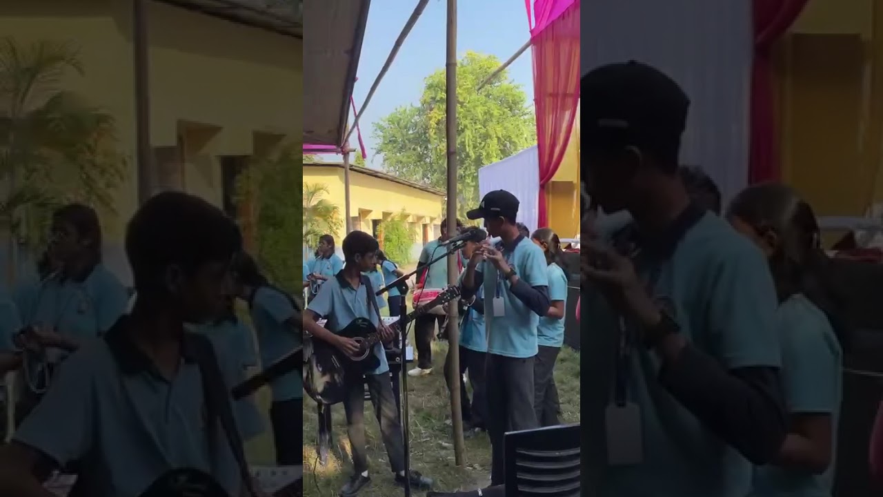 Cultural Program by School Students/ Assamese Culture/ Traditional Music/ Orchestra/ Assam/ India/