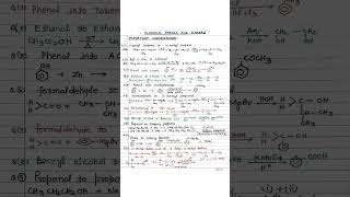 Alcohol, Phenol &amp; Ether | All Important Conversions | Class 12 Chemistry #chemistry