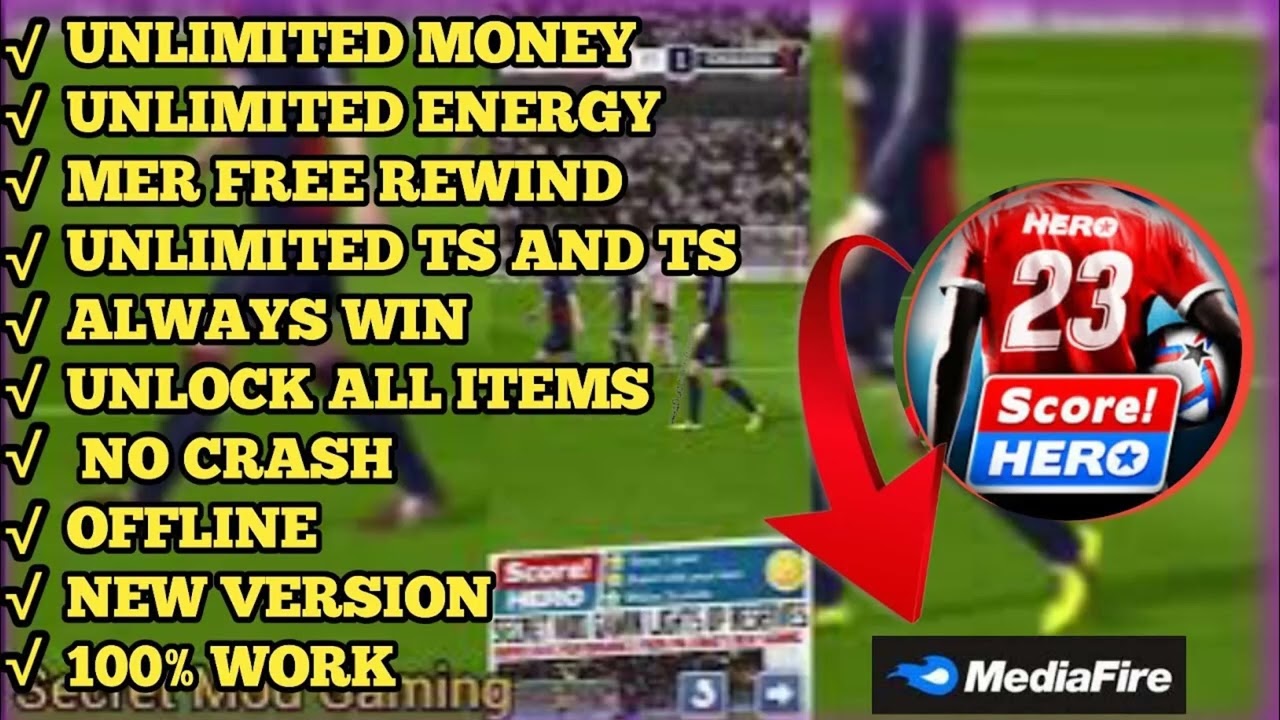 Score Hero Mod Apk 2024   Unlimited Money & Free Shopping  Unlimited Energy & Unlock Al