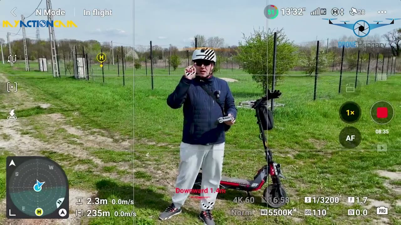 Drónos követés + Segway ZT3 PRO -  Drone Hungary - Drón teszt