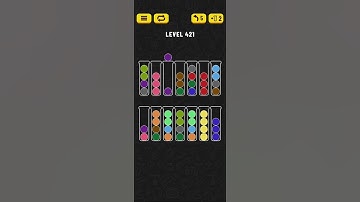 Ball Sort - Color Puzzle Game - Level 421 - Walkthrough SOLVED by RobotPlayer AI!!!