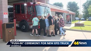 "Push-in" ceremony held for new EFD firetruck