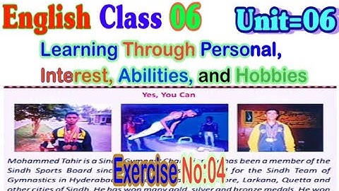English Class 6 Unit 6 Chapter 6th Yes You can lesson STBB Hyderabad English grammar