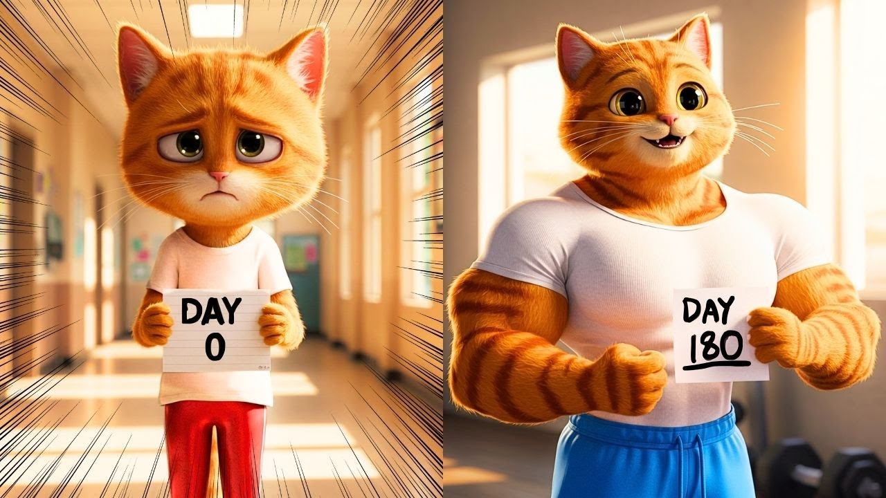 💪🐱 Bullied Cat's Revenge 6 Month Body Transformation