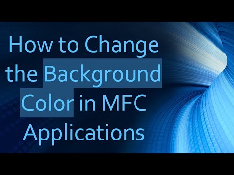 How to Change the Background Color in MFC Applications