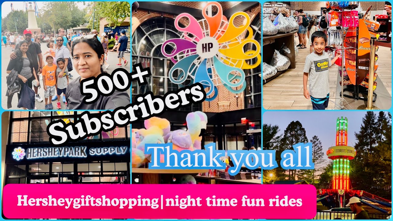 Hershey gift shopping night time fun rides hersheypark ,Pennsylvania