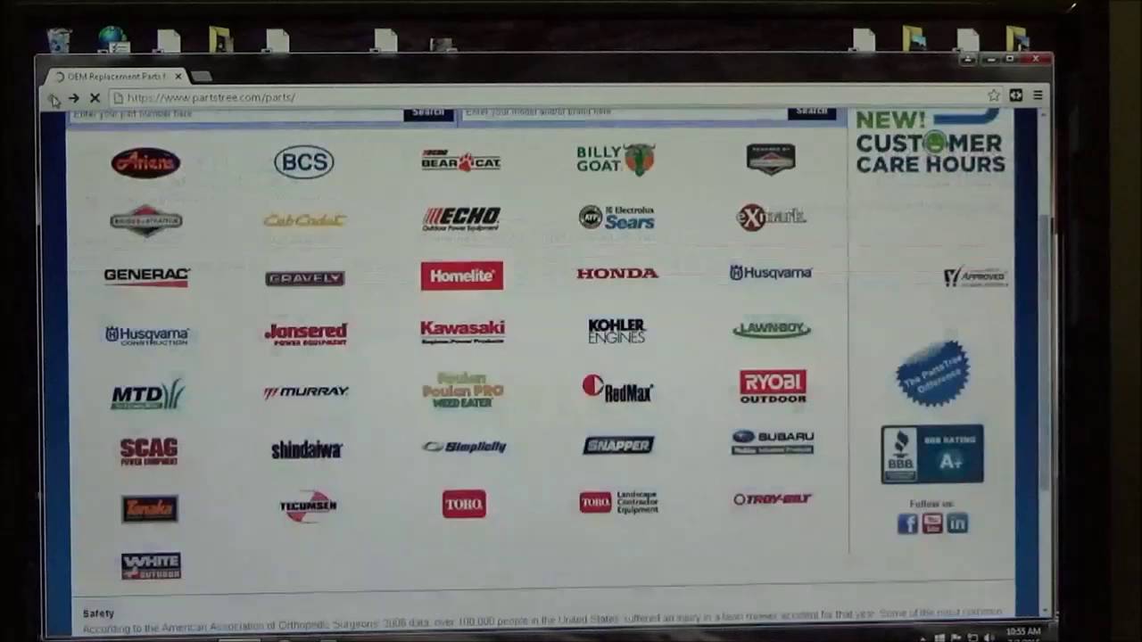 How to order small engine or appliance parts online