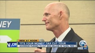 Gov. Scott speaks in WPB, talks tax cuts