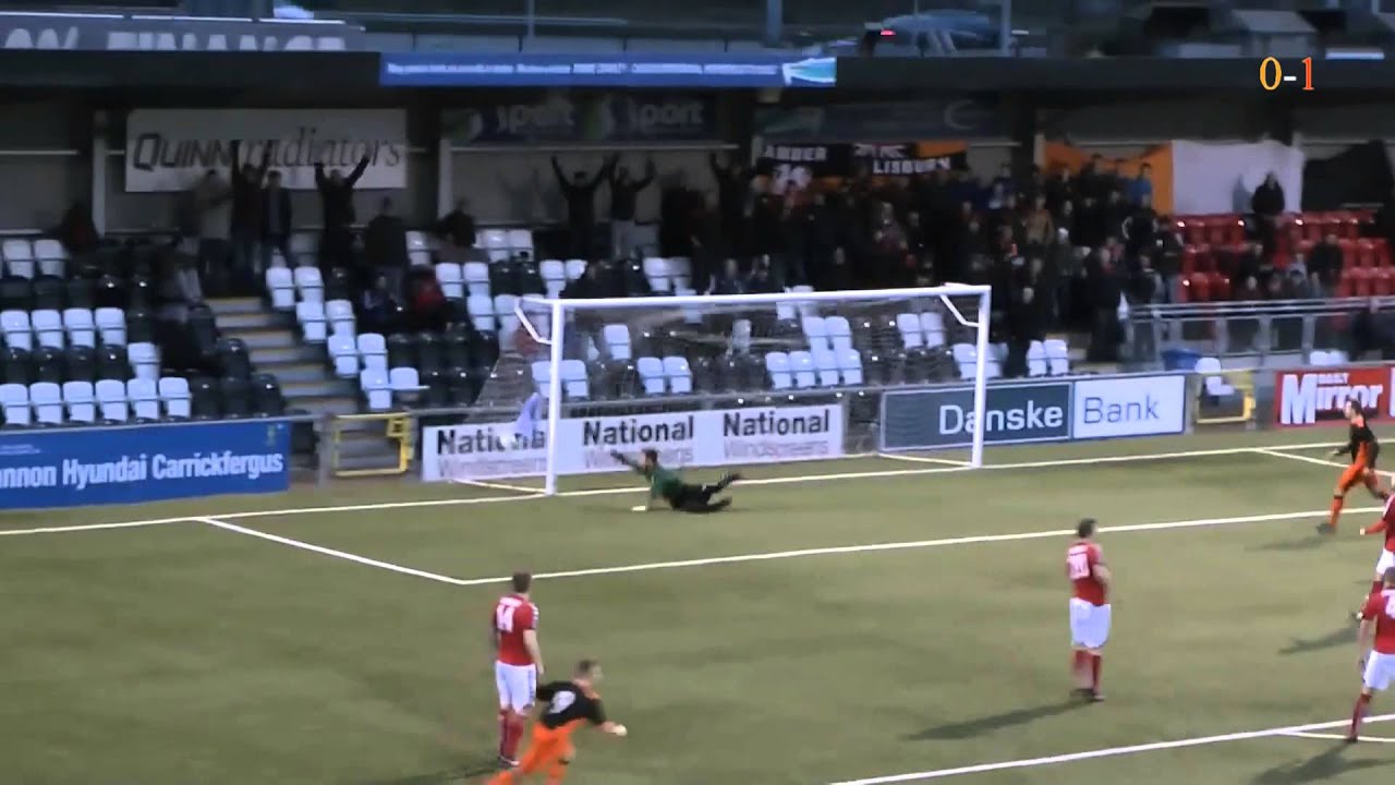 football score Carrick Rangers v Larne