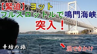 緊迫！ヨットフルスロットルで鳴門海峡へ突入～大鳴門橋を下から見た映像～