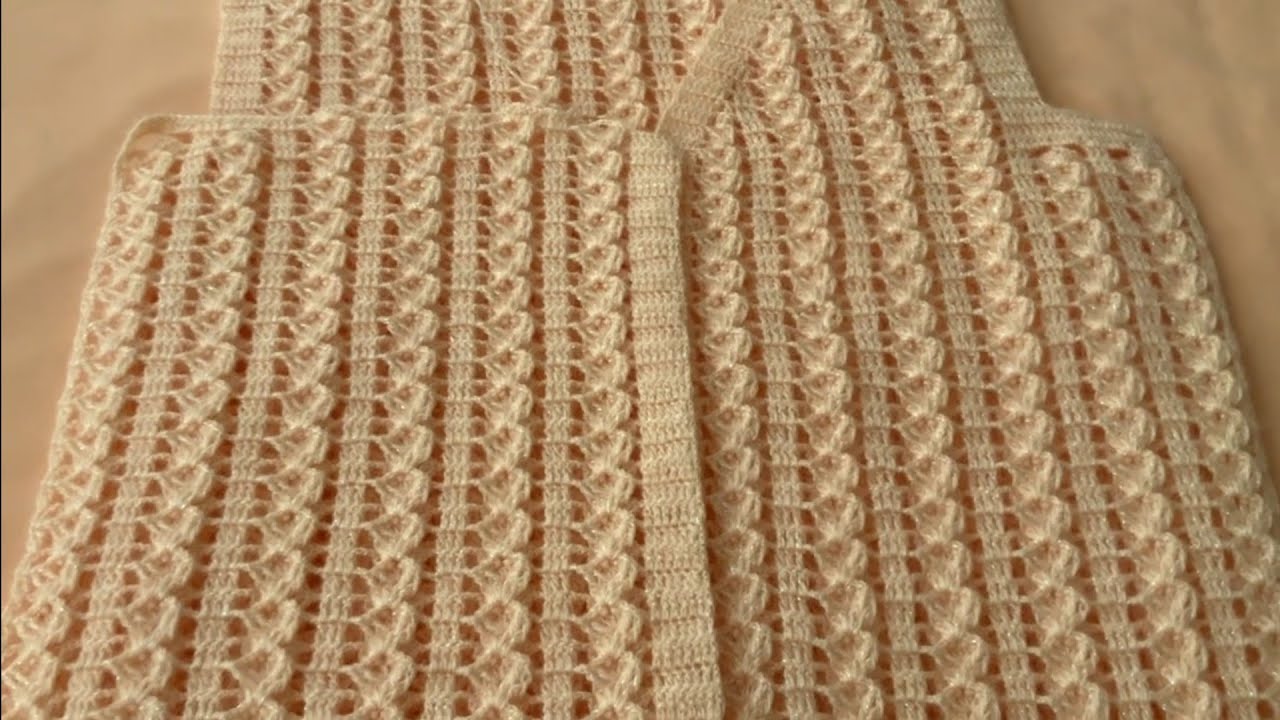 ✅☑Tığ İşi 💗Yeleğin Ön Kol Kesimi Yapılışı