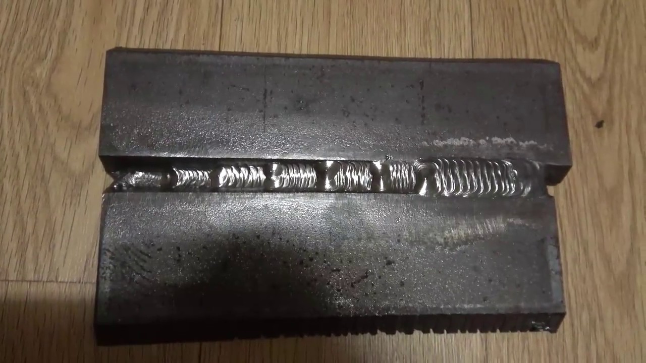 [용접 훈련교사]TIG 9T 플레이트 아래보기 층별 비드 보기 7패스